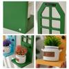 1Pc Plant Stand Warm Wood Rural Style Wall Hanging Retro Storage Rack Wall Decoration Tricolor
