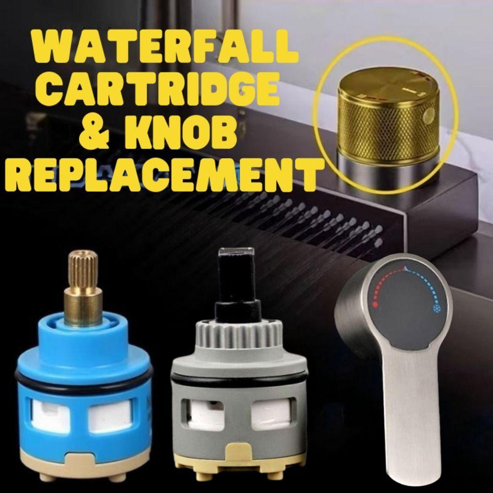 35mm Size Faucet Valve Core Watersaving Leak Proof Faucet Cartridge Double Output Hot/Cold Water Mixed Shower Switch