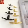 Retro Wooden Box Seven-Character 90° Iron Hinge - Small Leaf Hinge for Airplane-Style Hardware