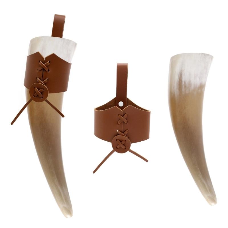 Настоящий Рог Древнего Возраста Защитный Костюм Реквизит Снаряжение для Исторической Реконструкции Ткань ПУ Аксессуар для Косплея