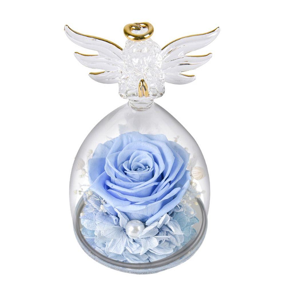 1 комплект маленьких ангелов, консервированные розы в стекле, вечный цветок розы, рождественский день рождения, день святого валентина, свадьба, подарок для женщин и девочек