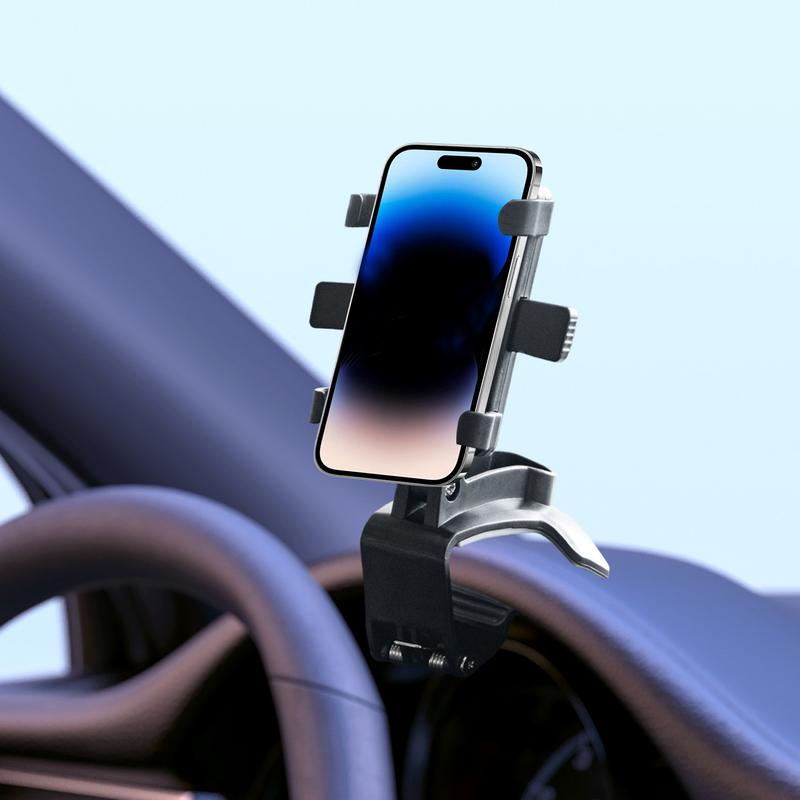 Подставка для телефона для автомобиля, нескользящая, для приборной панели, черная, для телефона, для зеркала заднего вида, для навигации, для путешествий