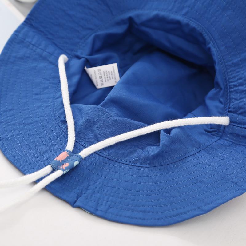 Fisherman's hat for children, summer sun protection, thin style for boys, large brim, wide brim, cute Korean style for girls