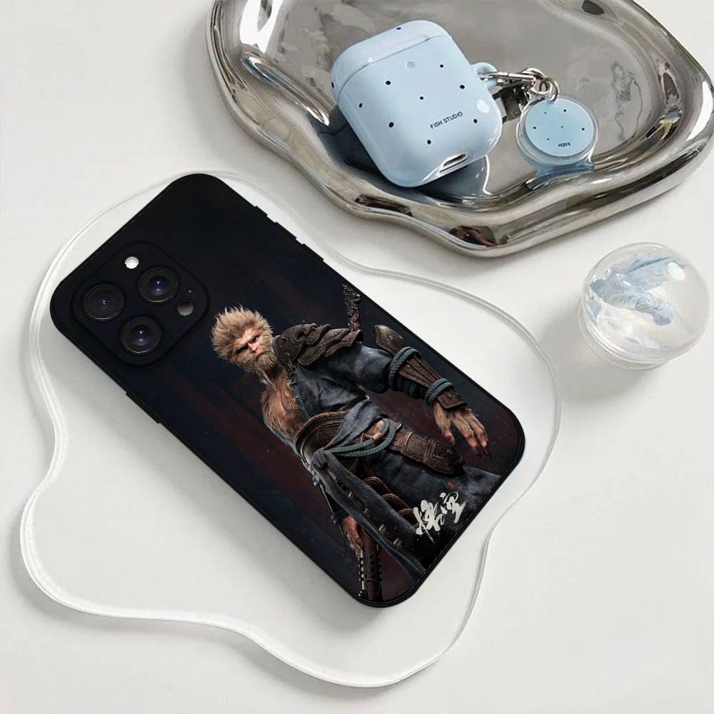 Чехол для телефона Black Myth Wukong Games Чехол для телефона Для Iphone 17 16 15 11 13 14 Pro Max X Xr Xs Max 12mini Черный корпус Защитный чехол