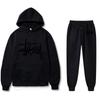 Unisex Streetwear Hooded Sweatshirt Jogger Set Casual Loose Fit Outfit