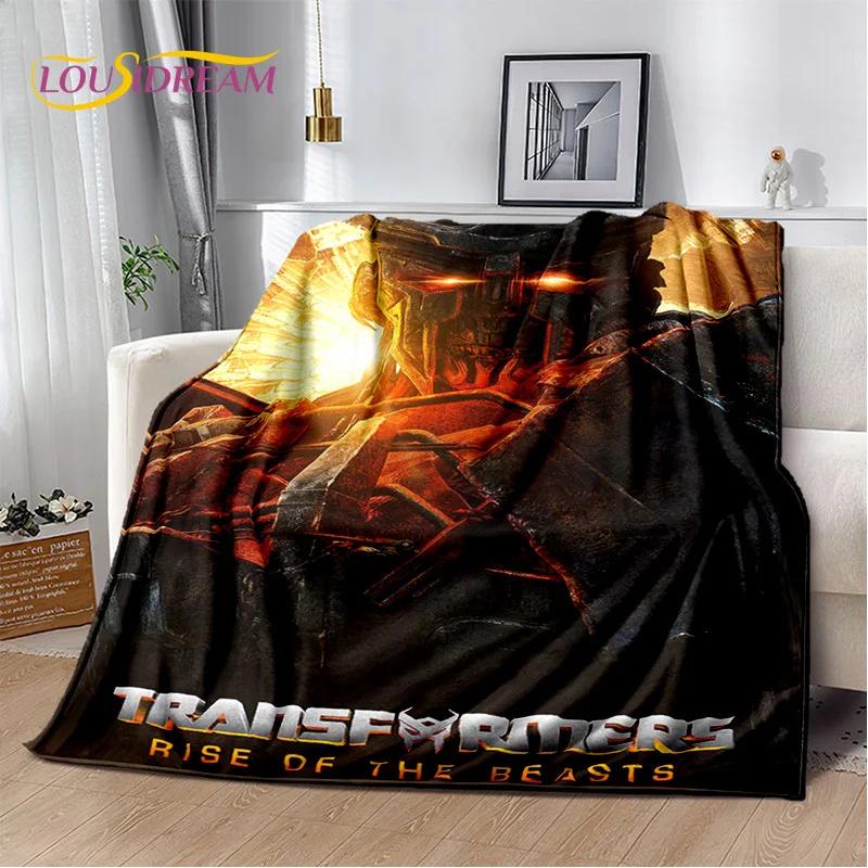HD Cartoon T-Transformers Autobots 3D Soft Blankets,Keep Warm Throw Blanket for Picnic Beds Sofa Home Bedroom Gifts Kids Hiking