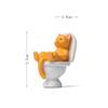 Creative Toilet Cat Figurines Interesting Kawaii Cartoon Cat Squatting On The Toilet Ornament Mini Miniature Desk Decoration