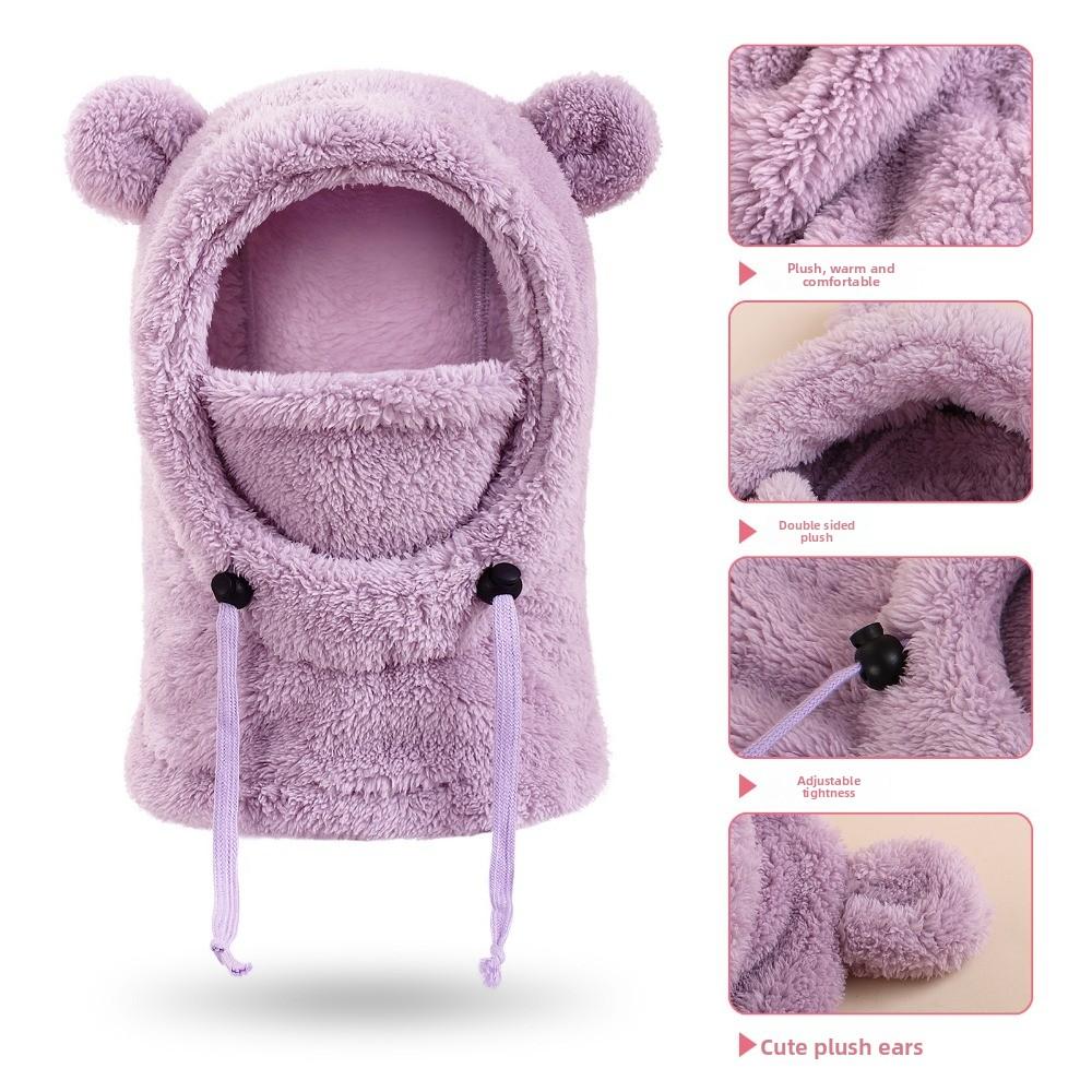 Warm Kids Hat Scarf Mask Set Windproof Pullover Hat New Beanie Caps Gift