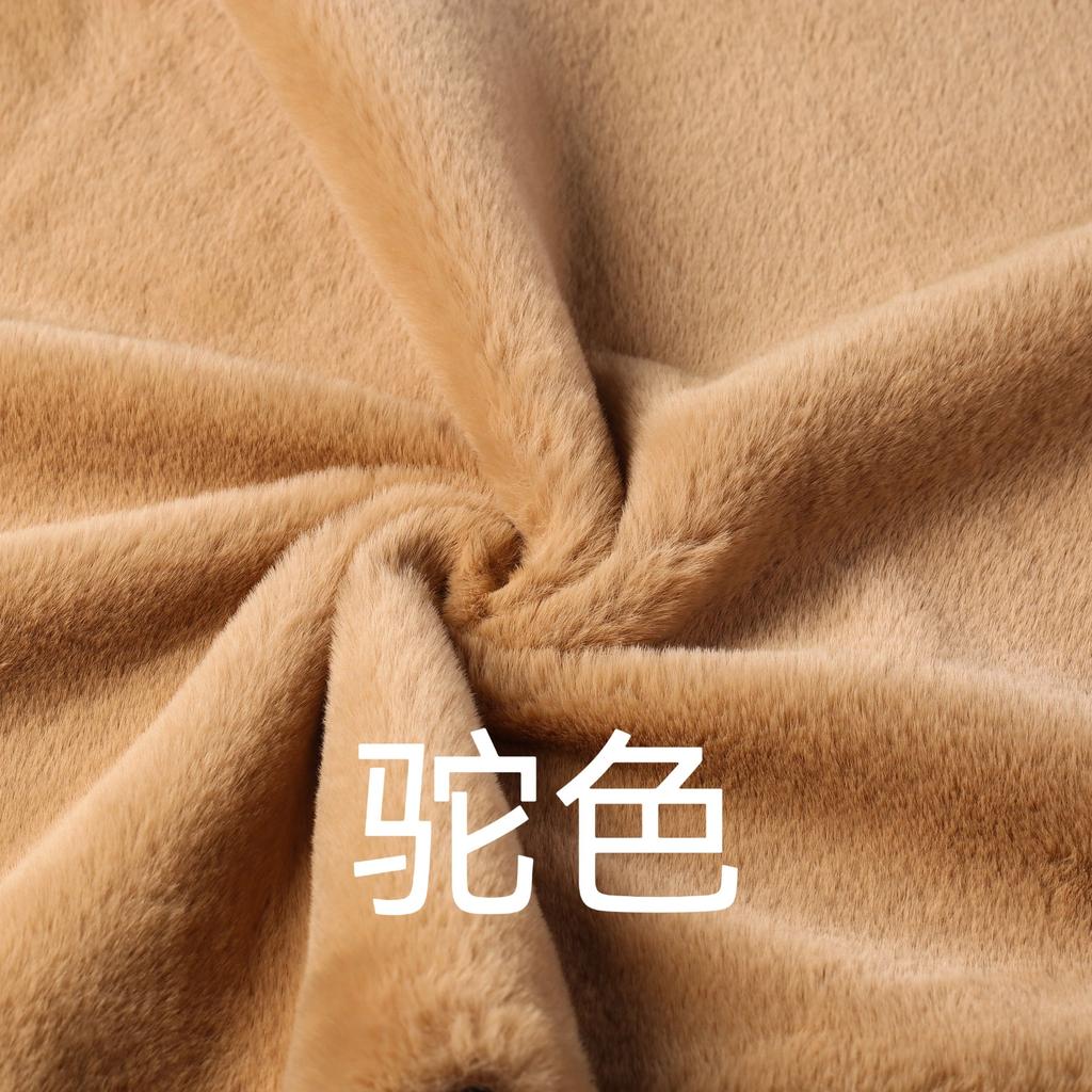 Однотонная длинноворсовая плюшевая ткань по метрам для одежды, одеял, пальто, шитья, высококачественная имитация кроличьего меха рекс, мягкая шелковистая