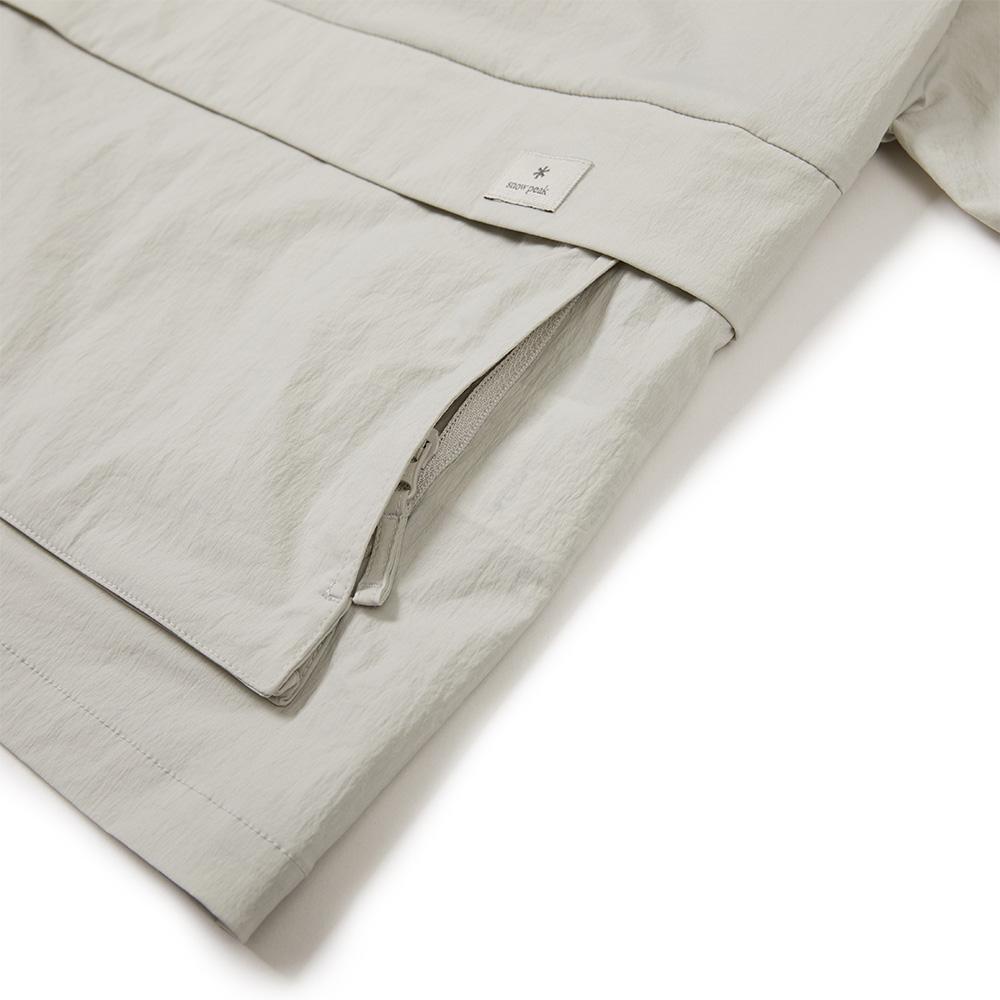 [Snowpeak] Kids Root Stand-neck Short Sleeve Anorak Light Beige (S24MKRAN80)