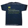 Funny AI Definition Artificial Intelligence T-shirts Men Women's Fashion Casual Tshirt 100% Cotton Loose Oversized T Shirt