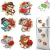 6 шт. DIY Алмазная живопись Магниты на холодильник Набор магнитов для алмазной живописи Набор сверкающих алмазных магнитов для домашнего декора