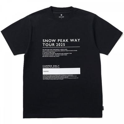 Футболка Snow Peak Spw Tour 2025 мужская, размер S, черная, размер L, TS 25Su10204019