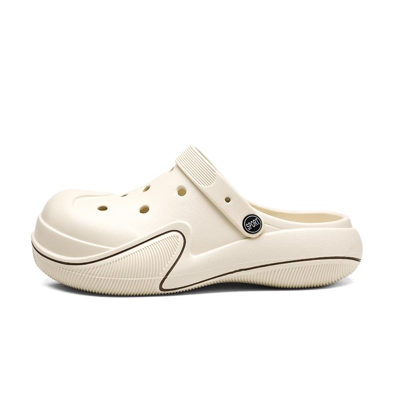 Лидер продаж, удобные мужские тапочки, сандалии на толстой подошве с круглым носком для мужчин, износостойкие летние новые стильные нескользящие туфли для пар