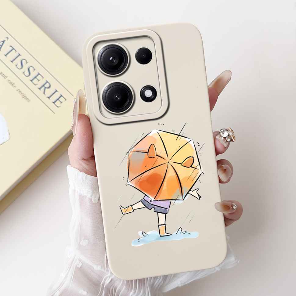 Простой силиконовый чехол для Redmi Note14s 4G Capa Милый панда кролик Ударопрочная задняя крышка для чехла телефона Xiaomi Redmi Note 14S