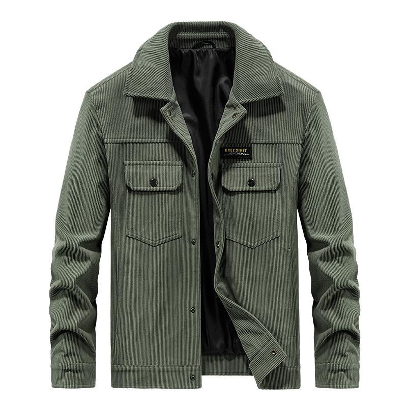 Autumn Jacket Men's Jacket Spring and Autumn Fashion Casual Lapel Tooling Men's Top