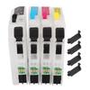 4 Colors Ink Cartridges with Permanent Chip Printer Refill Box Replacement Black Cyan Magenta Yellow LC223