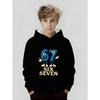 Meme 67 Pattern Hoodie for Boy Casual Round Neck Short Sleeved Hoodie Comfortable Trendy Street Long Sleeve Children's Clothing