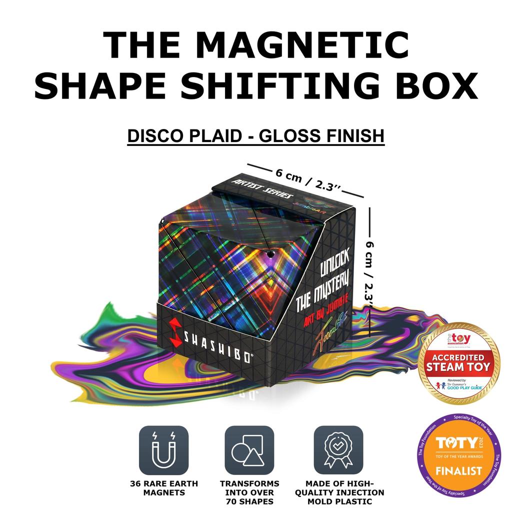 SHASHIBO Shapeshift Box — отмеченный наградами запатентованный кубик-фиджет с 36 редкоземельными магнитами — трансформируется в более чем 70 форм