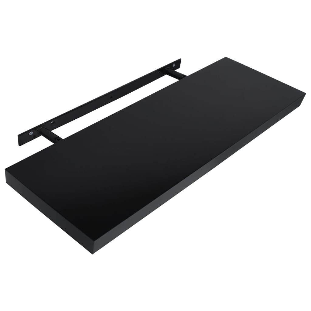 Floating Shelves 2 pcs. Black 120 x 20 x 3.8 cm