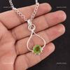 Round August Birth Peridot Stone Sterling Silver Mother Gift New Pendant Jewelry PP-40-3
