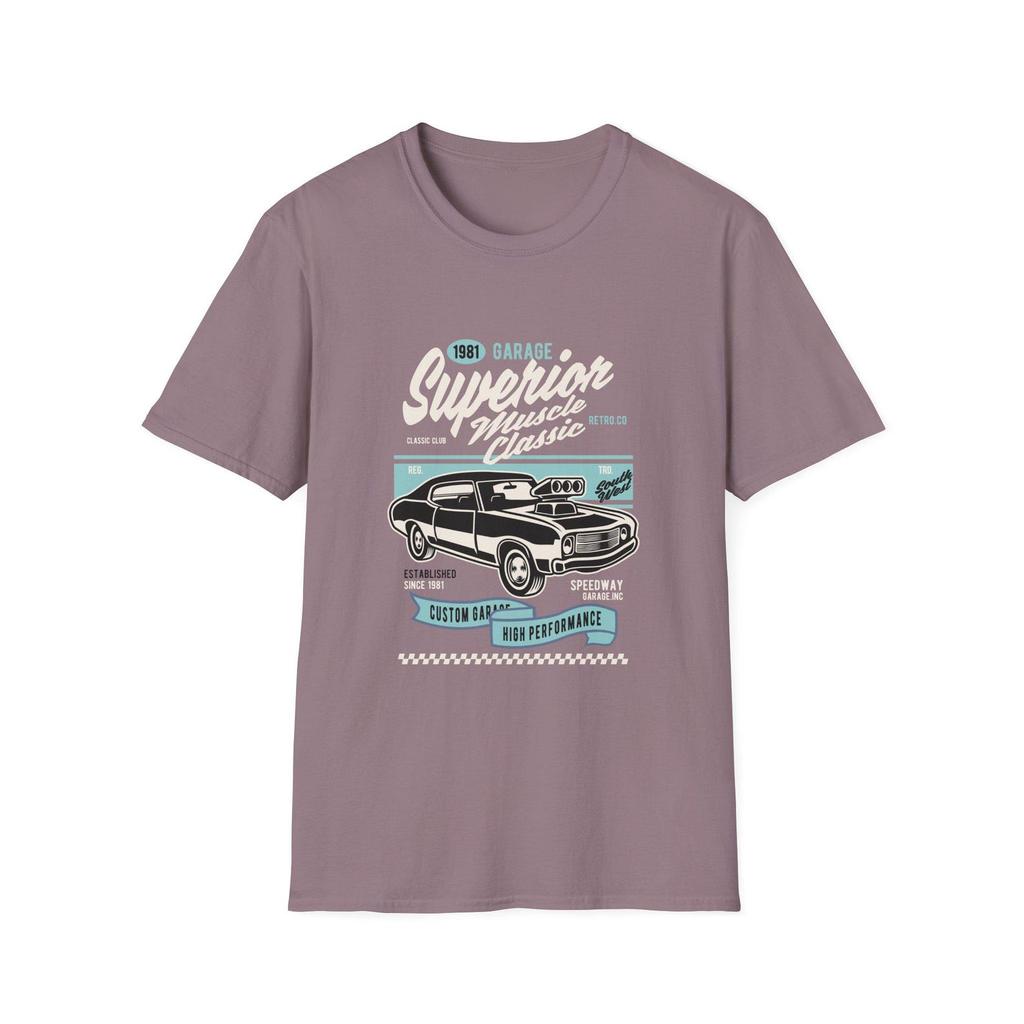 1981 Garage Superior Performance Muscle Car T-Shirt and kids tshirt | Vintage Auto Tee