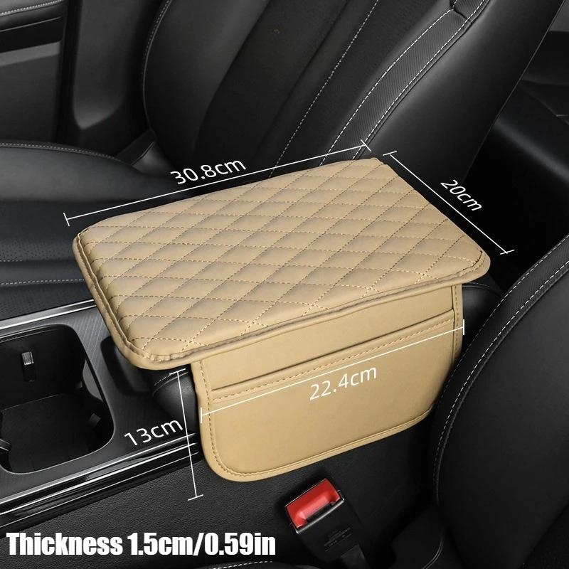 Xiaomi Car Center Console Cover,Microfiber Leather Car Armrest Cover Cushion with 2 Storage Bags,Universal Car Armrest Storage Box