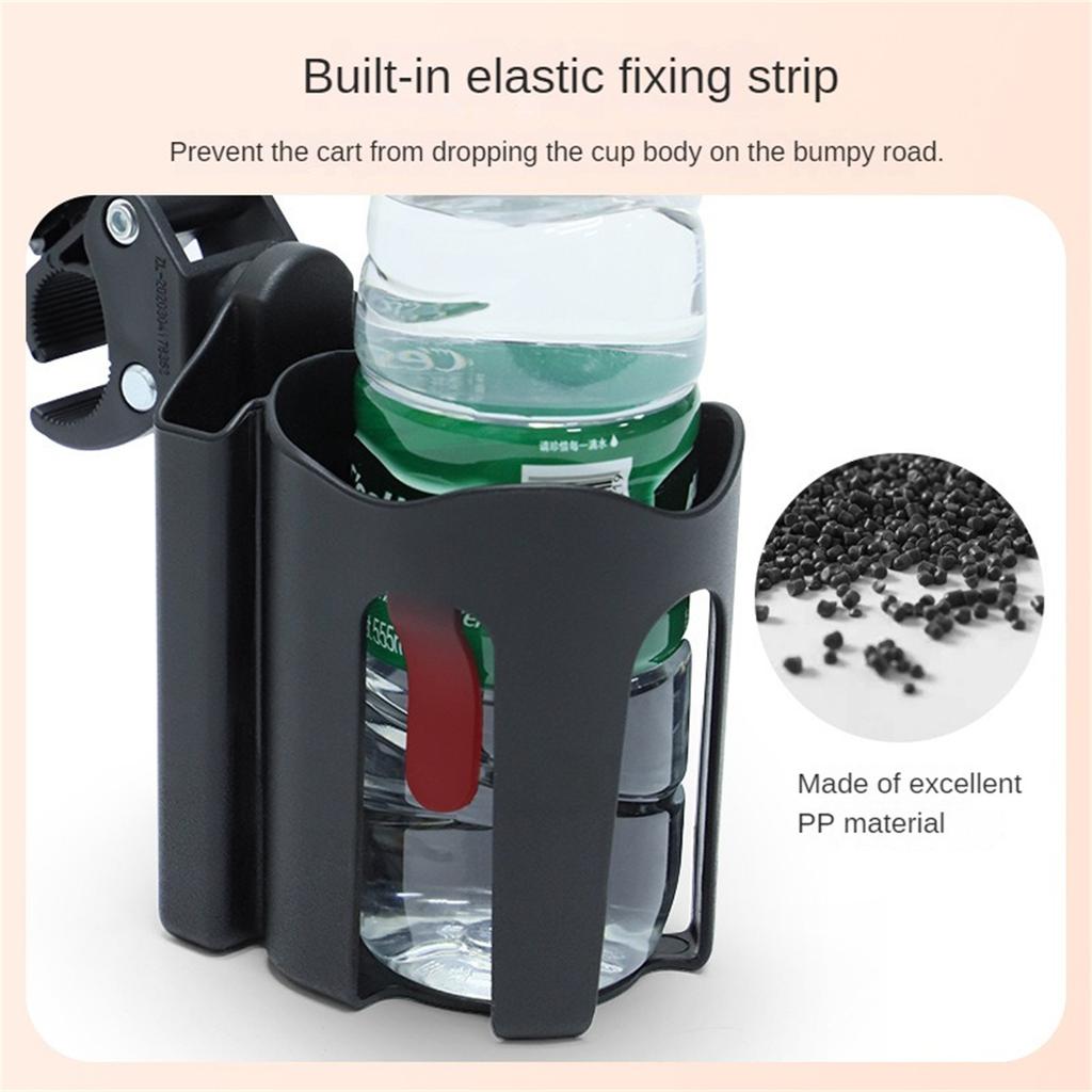 2 в 1 подстаканник для детской коляски с держателем для телефона, универсальная вращающаяся на 360 градусов стойка для хранения бутылочек с молоком, аксессуар на тележке