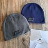 Solid Trendy Color High Top Wool Hat Letter Pattern Youth Streetwear Season Cold