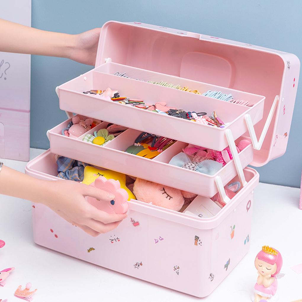 Многоцелевой ящик для хранения аксессуаров для волос, хорошо организованный и портативный, переносной ящик для хранения веревок для волос