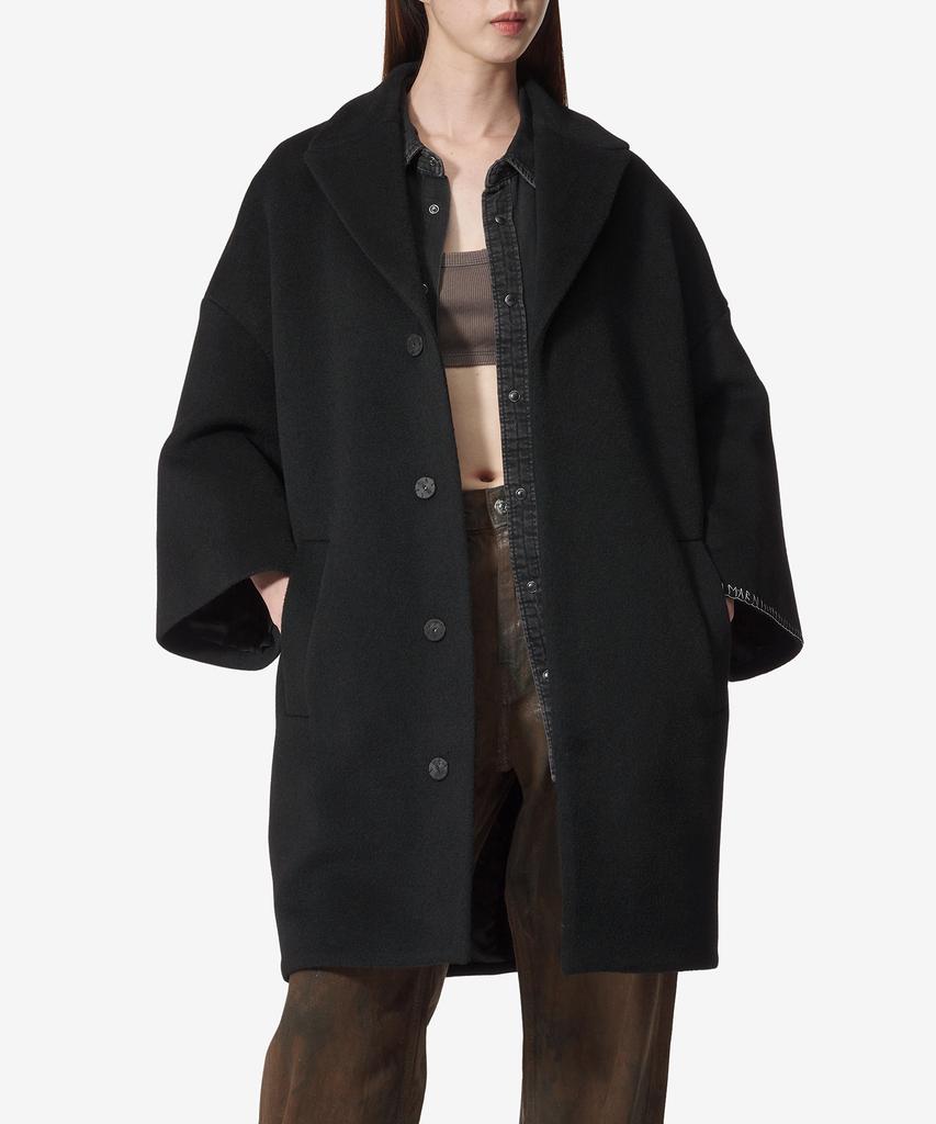 Marni Oversized Wide Sleeve Coat - Black / Cpma0238Suutwa2200N99