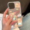 Чехлы для мобильных телефонов iPhone 11 13 15 Pro Max 12 14 Pro Max Чехол для iPhone 16 15 Plus 13 Pro 12 Матовая текстура с рисунком в виде мультяшных цветов