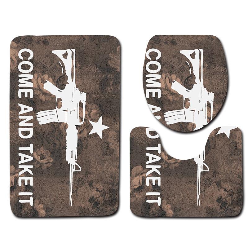 Bathroom Floor Mat Bathroom Mat Toilet Three-Piece Set
