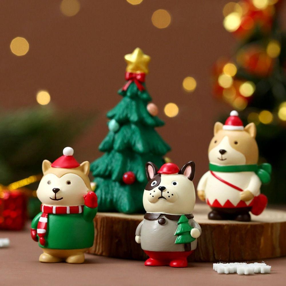 Традиционная Креативная Рождественская Полимерная Кукла Полимерная Экологичная Рождественская Фигурка Животного Мультяшное Животное Полимерные Поделки День Благодарения