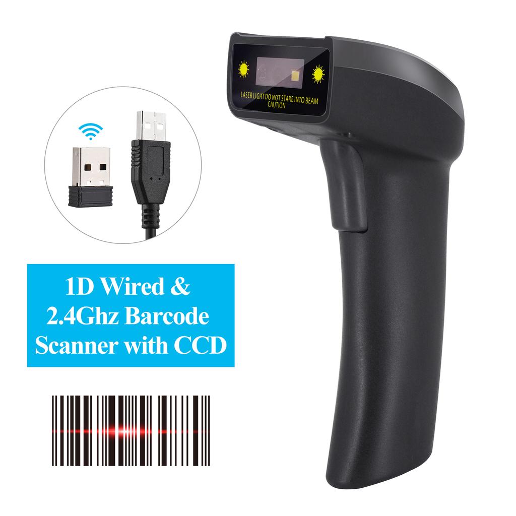 2D Wireless BT+2.4G Barcode Scanner Handheld USB Wired 1D Bar Code Reader Manual Trigger 640*480