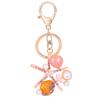 SeashelL Shaped Pendant Keychain Resin Key Ring Bag Hanging Ornament (Green)