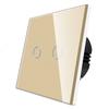 Bingoelec 2 Gang 1 Way Glass Panel Waterproof Single Live Wire Wifi Smart Tuya Touch Wall Light Switches