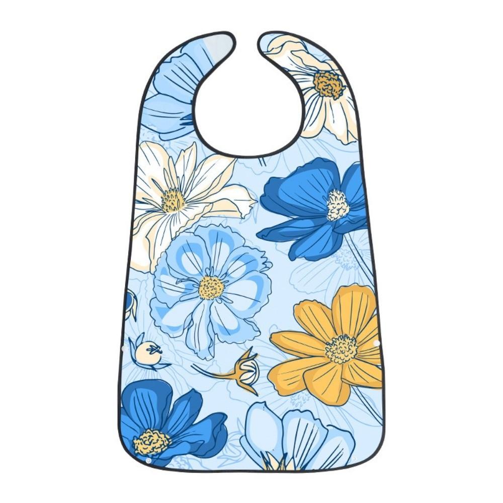 Floral print Feeding Bibs Reusable Dining Bibs Elderly Care Protection Adult Bibs Elderly Care