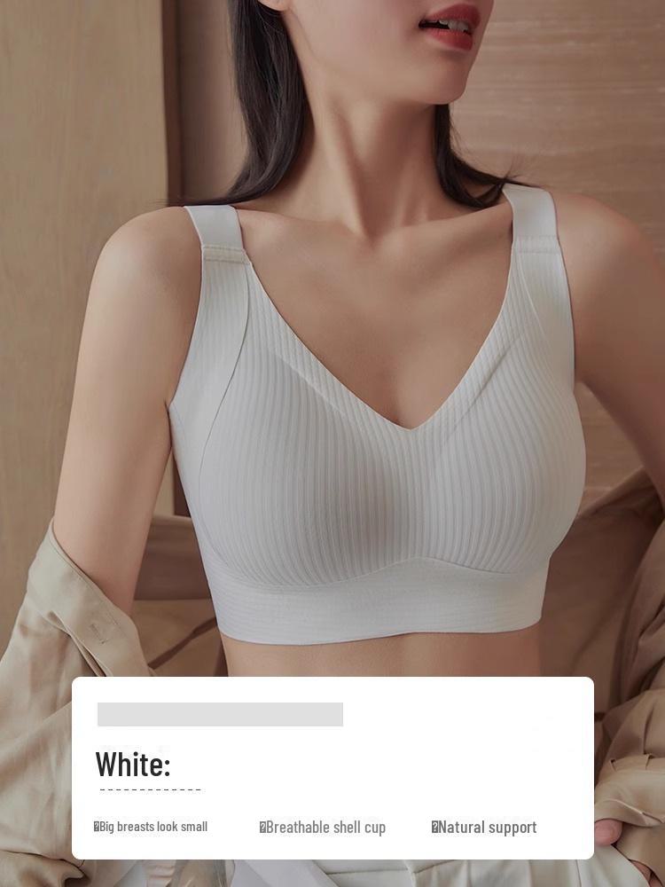 "Seamless Adjustable Full Cup Bra for Large-Busted Women, Anti-Sagging, Side Support, Thin Design"