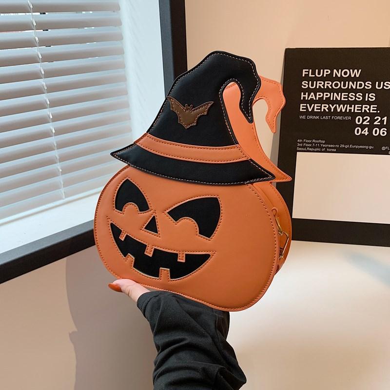 Сумка-слинг в виде тыквы на Хэллоуин, сумки через плечо для женщин, сумка через плечо в форме тыквы из искусственной кожи