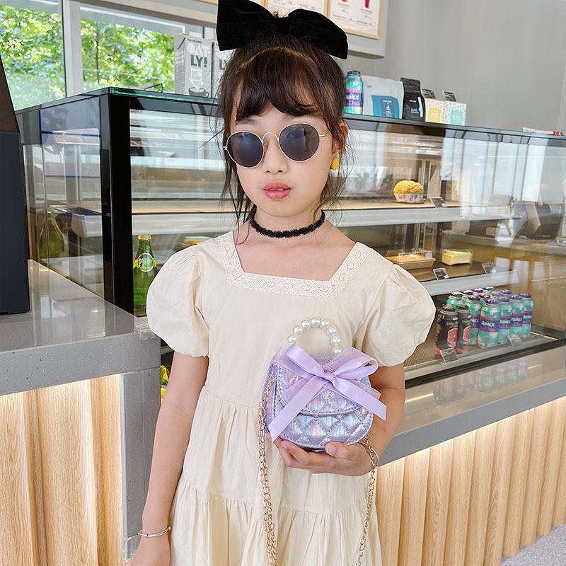 Adorable Mini Princess Handbag For Kids With Cute Cartoon Design And Pearl Details