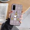 Черный чехол AN13 Snoopy Cartoon для iPhone 16 15 Plus 14 13 12 11 Pro 8 7 6S SE 5S X XR XS Max Realme C30 C33 C31 9I Huawei Y8P Y9 Sofe Cover