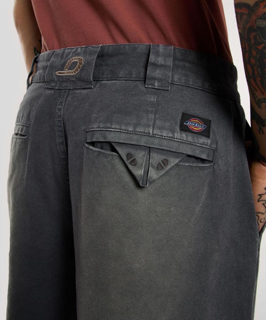 DICKIES Washed Snake Double Knee Pants Black