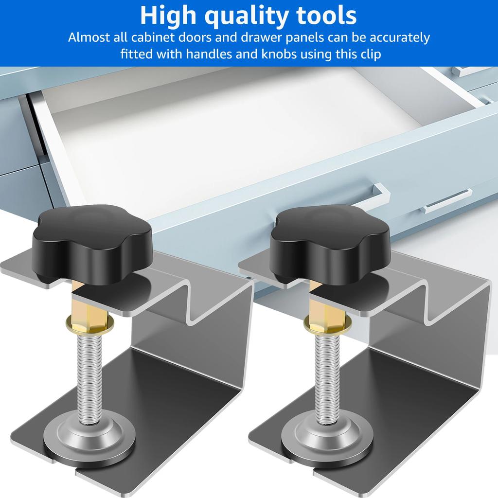 4 шт. С-образный зажим для установки ящика шкафа, двухсторонние зажимы для лицевой рамы шкафа для установки передней панели ящика, рамы шкафа