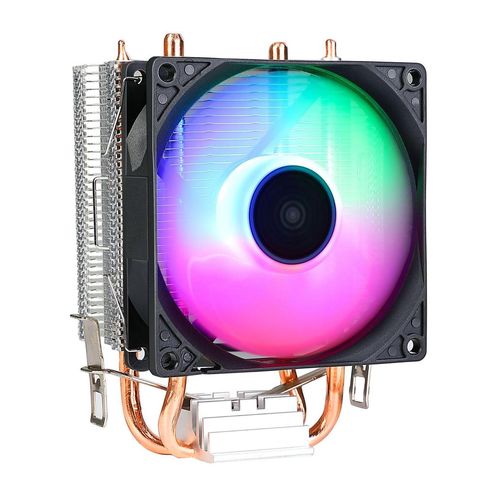 Бесшумный кулер для процессора Frost Dual Heat Pipe с вентилятором Luminous для настольных компьютеров AMD и Intel 1151/1155/2011