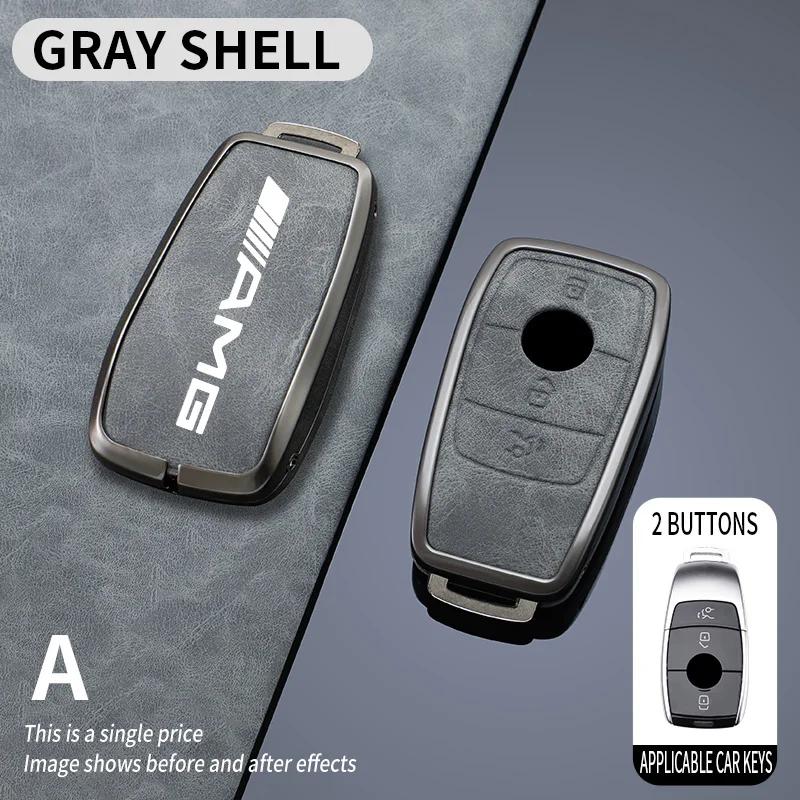 2025 New Zinc Alloy Leather Car Remote Key Case Fob Cover for Mercedes Benz AMG A C E S G GLS CLA Class W213 W203 W211 W205 W177