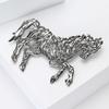 Новая персонализированная полая лошадка в лесном стиле, новая персонализированная полая лошадка в лесном стиле, брошь