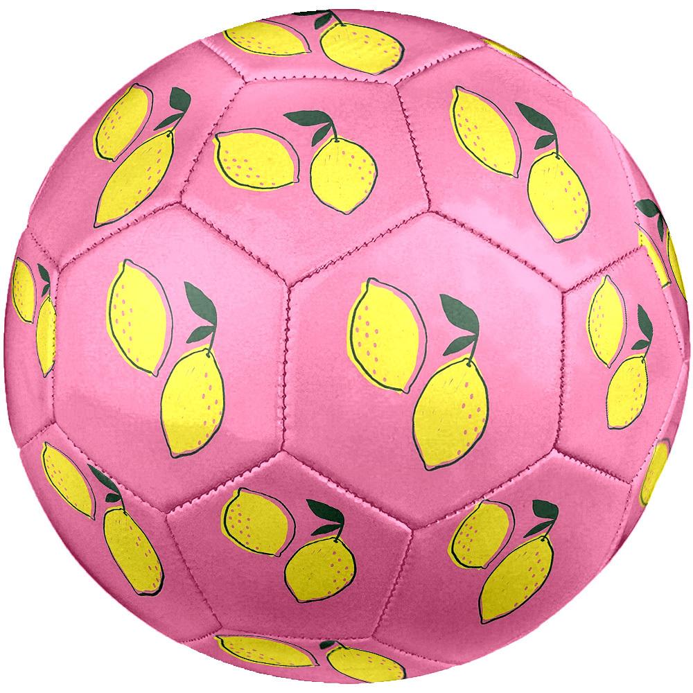 1pc Lemon Illustration Art Theme Soccer Ball Football, Size 5, Lightweight PVC, Outdoor Training Soccer Ball,Gift j61441