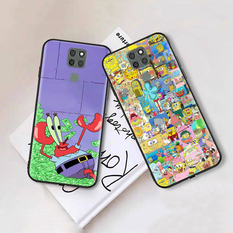 Черный чехол для Samsung Note 20 Lite S24 Ultra S23 A03 A05 A06 A11 A71 A15 A16 A13 A24 A25 A33 A52 A53 A50 M55 M35 Plus S-42 Губка Боб Друг