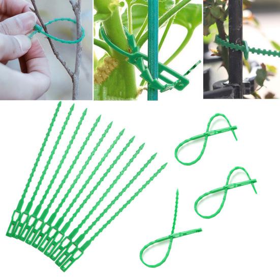 100 Pcs Reusable Plant Ties Adjustable Plant Twist Ties Self-locking Cable Ties for Indoor Outdoor Climbing Plants Cables Organization